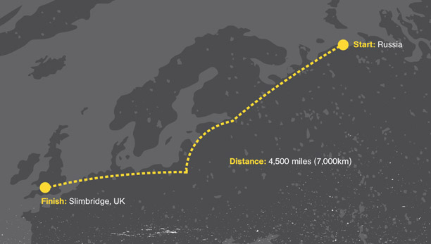 "Flight of the Swans "route kaart